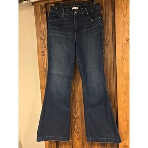 Good American Dark Blue Flare Jeans